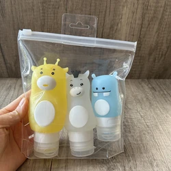 Leak - Proof Silicone Travel Toiletry Bottles - Refillable and Squeezable, BPA - Free (3pcs Set)