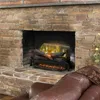 Electric Fireplace Log Insert - 20 Inch Faux Wooden Logs, Plug in Electric Heater + Glowing Ash Mat; Remote Control Included 1