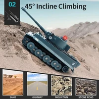 JJRC Q85 2.4Ghz Remote Control Tracked Tank Military War Sound 1:30 Rc Tank Remote Control Mini Military Tiger Tank Toy 2