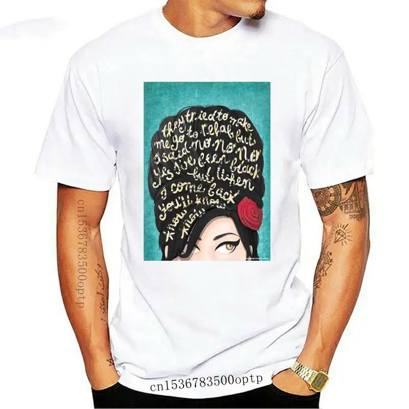 

New amy winehouse T-Shirt men Summer fashion tshirt casual white print t shirt for male comfortable boy top tees M8005