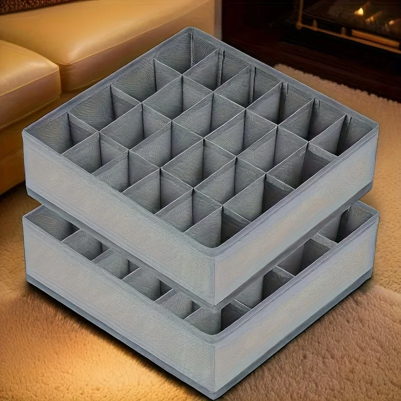 Foldable storage box - a vertically designed wardrobe storage box that saves space for storing underwear, socks, bras, - 4