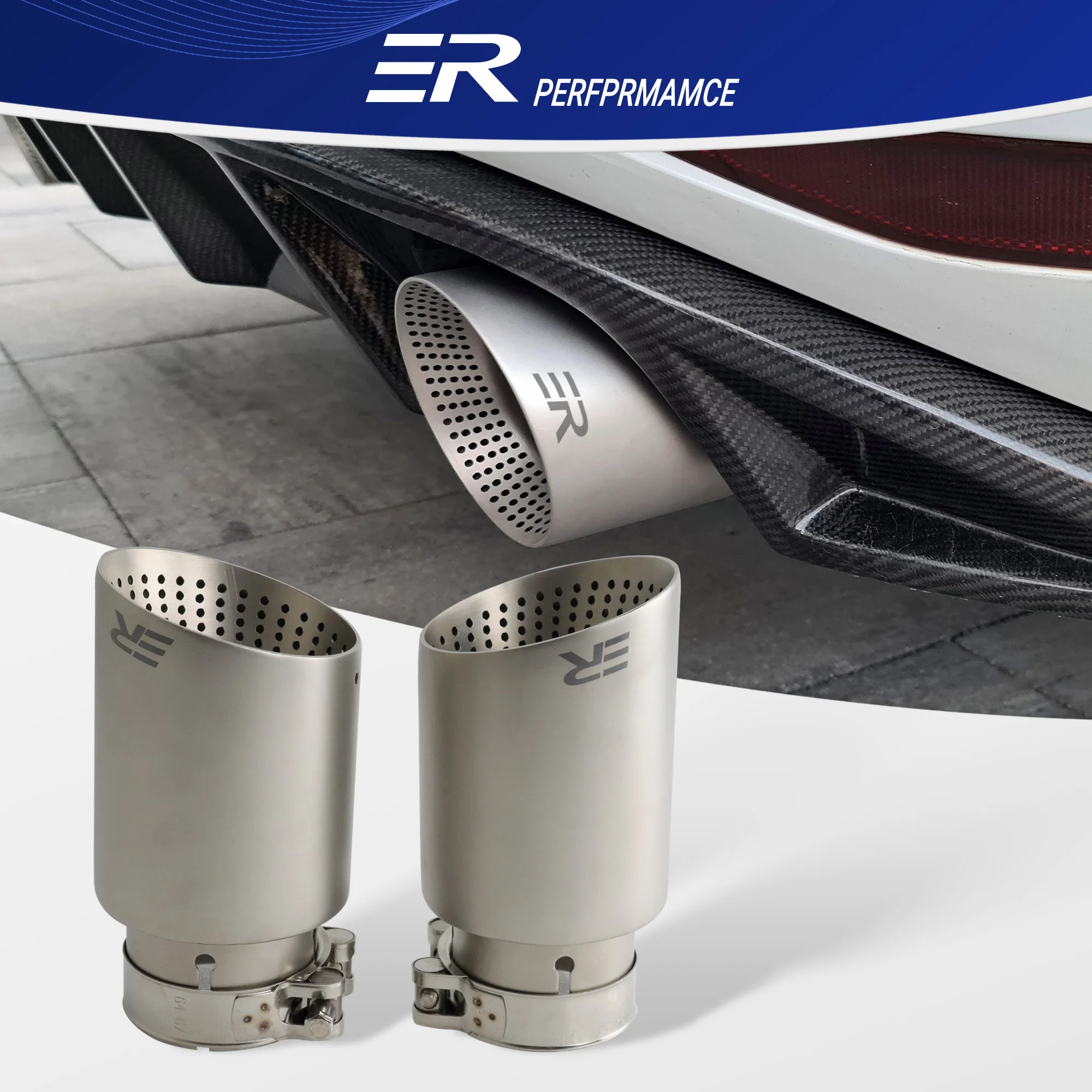 Exhaust Racing Exhaust Tip titanium alloy Stainless Steel Car Muffler