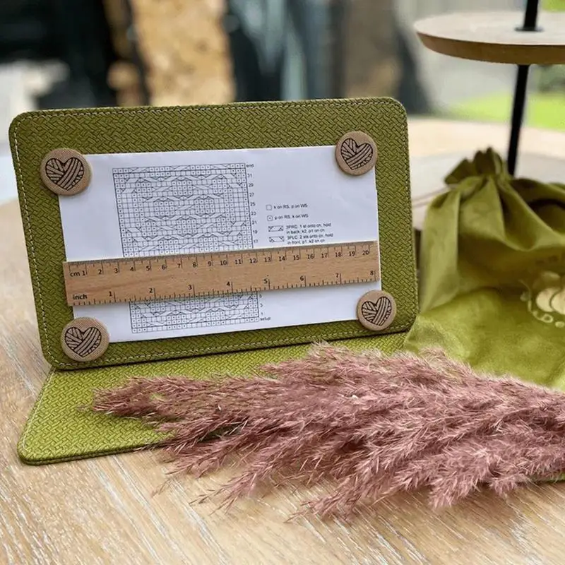 Knitting Pattern Holder Crochet Pattern Chart Holder foldable Easy To Fix Magnetic Crochet Chart For Knitting Lover