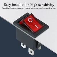 10/30/100 Pcs KCD1 Snap - in Boat Rocker Switch - SPST ON - OFF, 2/3/4 Pin, 250V 6A (AC) / 125V 10A, 2P Toggle Power Snap Switch 3