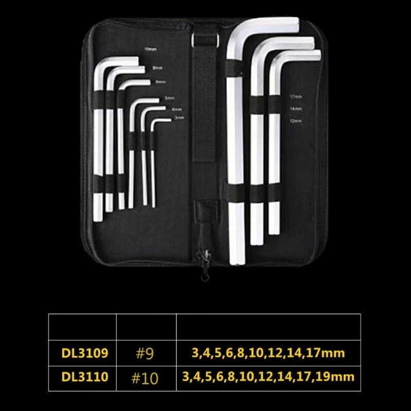 

Mini Micro Allen Keys Wrenches 9/10 Piece Set 3/4/5/6/8/10/12/14/17/19mm