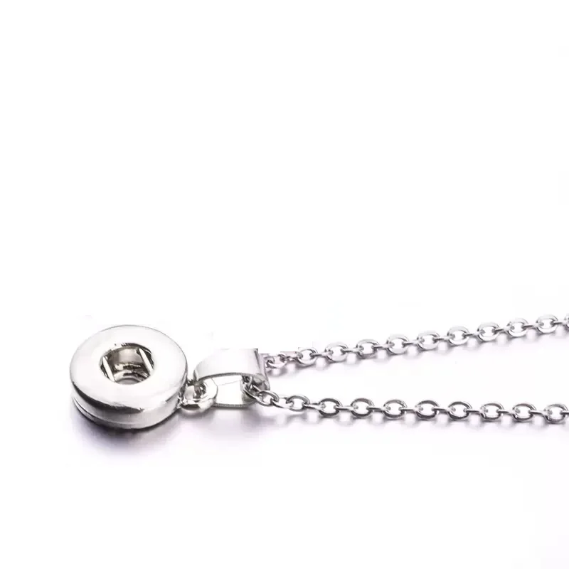 20pcs Simple Silver Gold Colors 12mm 18mm Snap Button Necklace For Women Men  Snaps Buttons Jewelry