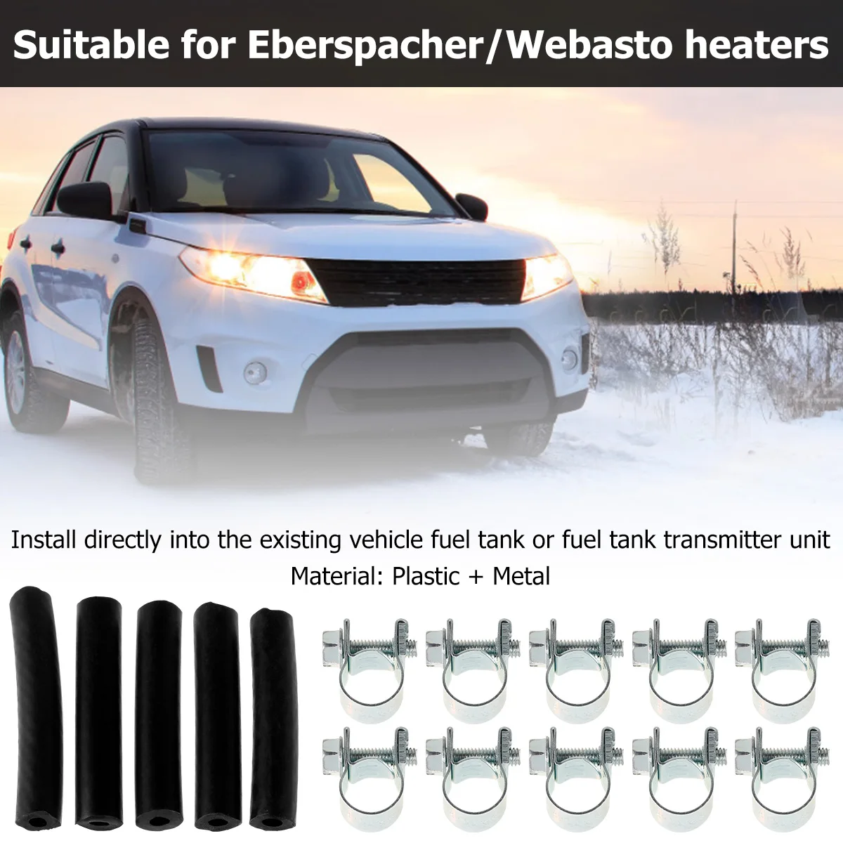 Fuel Tank Standpipe Kit Replaceable Parking Heater Fuel Line Kit for Eberspacher/ Webasto Heater Diesel Hose Clip fuel tank standpipe kit