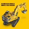 Multifunction Remote Control Excavator Engineering Vehicle 17 Channel Simulation Alloy RC Excavators Truck Toy Car Children Toys 4