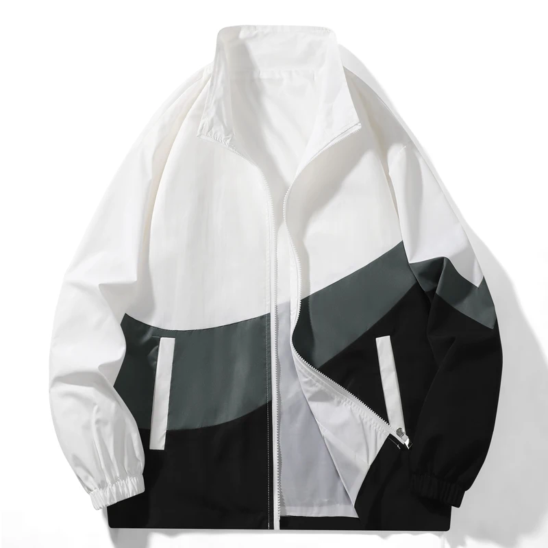 Men Casual Autumn Spring Stand Collar Windbreaker Sport Coat main image 1