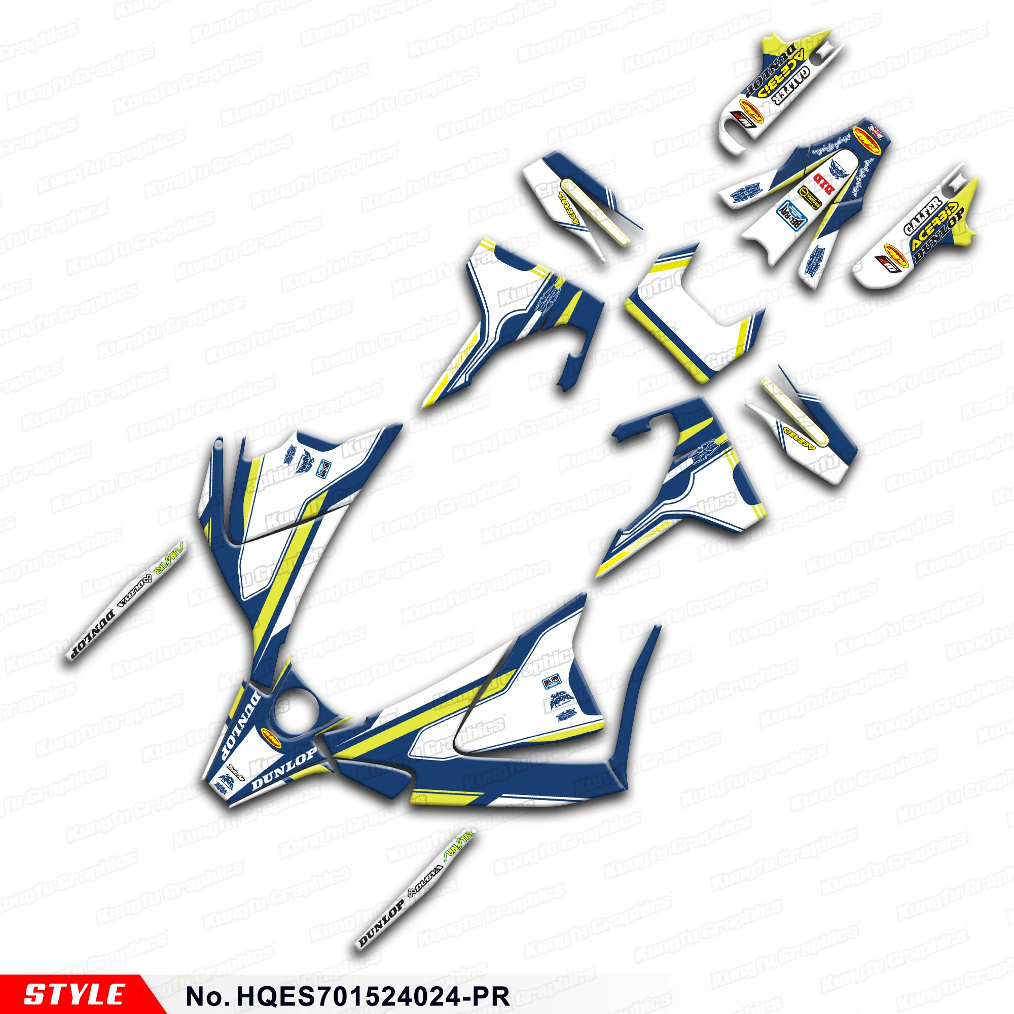 

Aftermarket Enduro Stickers Kit Graphics для Husqvarna Enduro Supermoto 701 2015-2024, HQES701524024-PR
