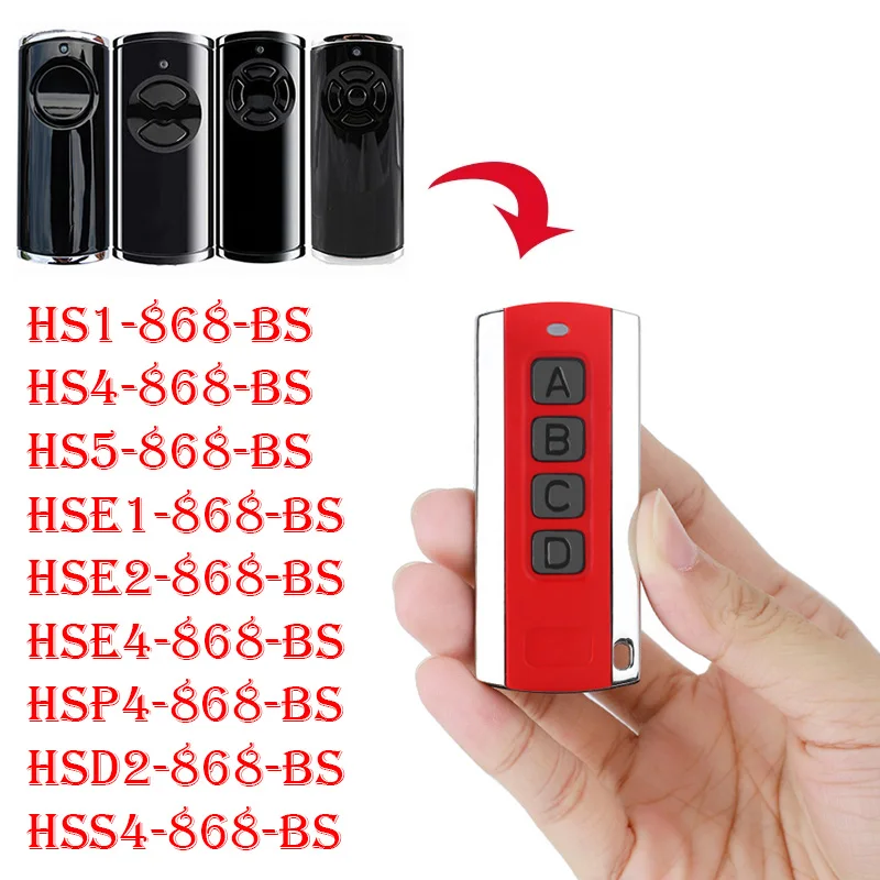 100% Compatibel Met Hormann Bs HSE2-868-BS HSE4-868-BS HS5-868-BS HS4-868-BS HSE1 HS1 HSD2 HSS4 HSP4 Garagedeur Afstandsbediening