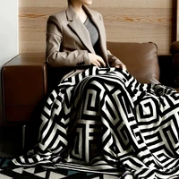 Nordic Throw Blanket Geometric Jacquard Knitted Blanket Bed Sofa Decorative Outdoor Camping Blanket Plaid Bedspread Tapestry 1