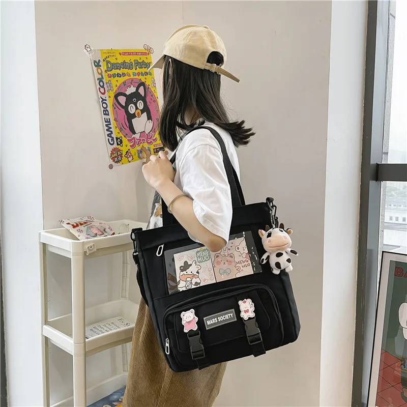 Shoulder Bag Female Student Large Capacity Transparent Japanese Cartoon