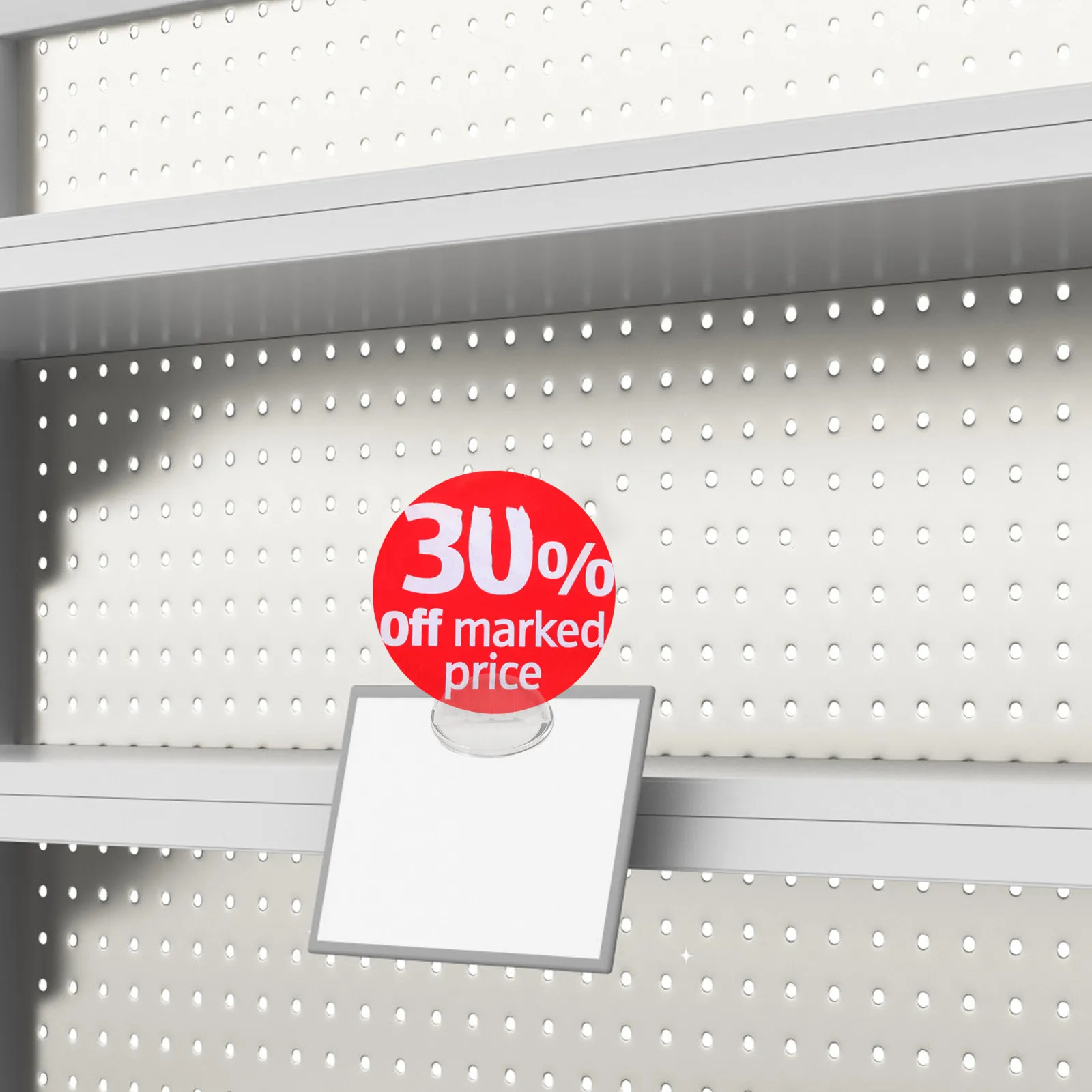 100Pcs 소매점 표시 클립 슈퍼마켓 상점 테이블 표시 디스플레이 판매용 접착식 플라스틱 가격표 홀더