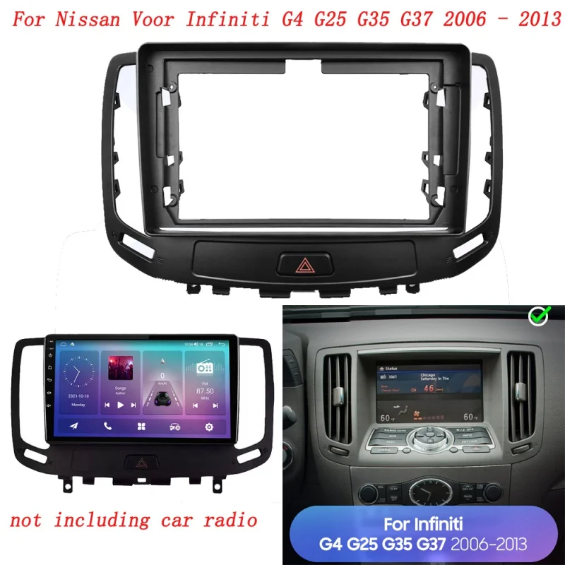 9" Android Car Radio Fascia For Infiniti G4 G25 G35 G37 Nissan Voor