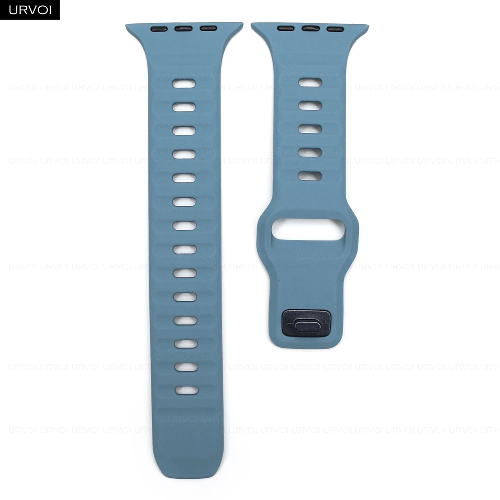 Breathable Silicone Pin-and-Tuck Closure Watch Strap