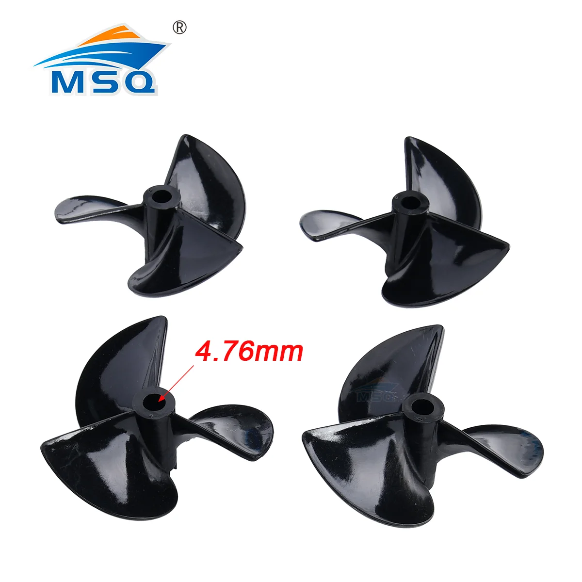 Hélices 3 pales nylon D52/D55mm pour bateau RC - Lot de 2