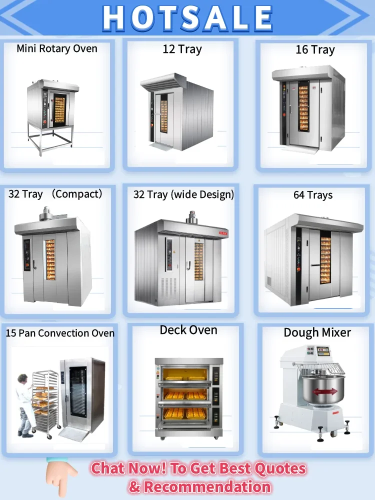High Quality Electric Rotary Rotary Bakery Industrial Oven For Baking Cupcakes Cheese Cup Cake Sausages Restaurant 2