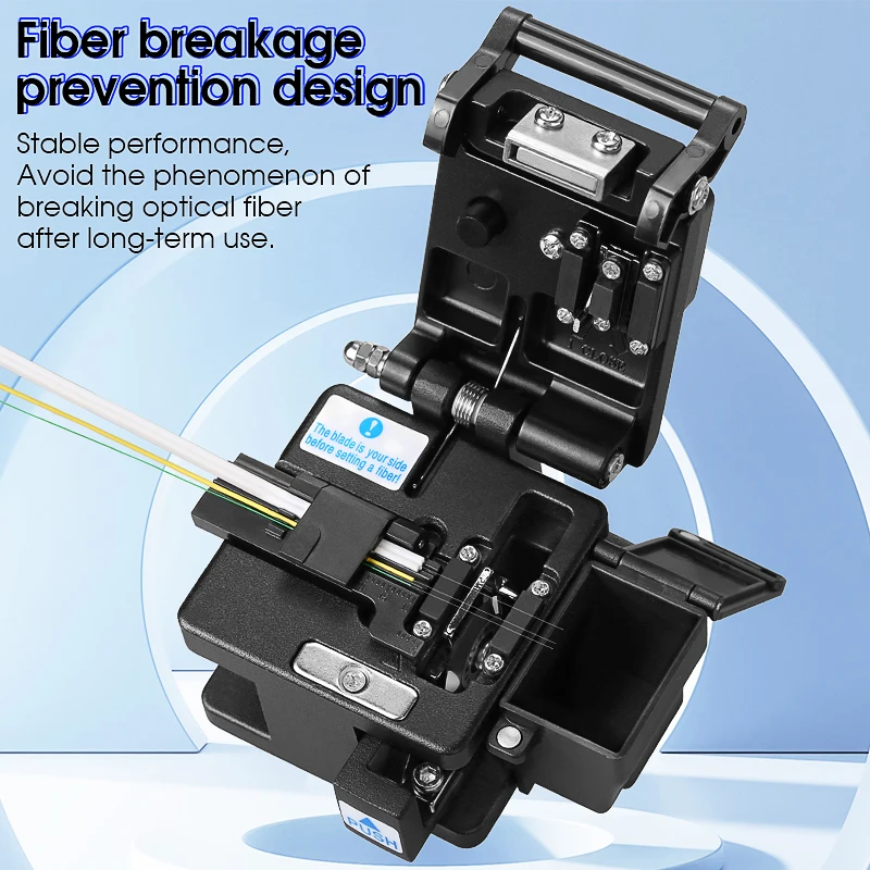 AUA-7S/71S Fiber Cleaver FTTH Cable Fiber Optic Cutting Knife Tools Cutter Three-in-one Clamp Slot 16 Surface Blade