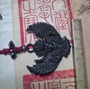 2.1''Old Tibet Tibetan Sky Iron Redpoll Winged Garuda Bird Eagle Buddha Pendant 6