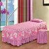 Beauty Salon Massage Table Bedspread Bed Table Cover With Face Hole Square Massage Table Bed Skirt Spa Treatment Bed Sheet 4