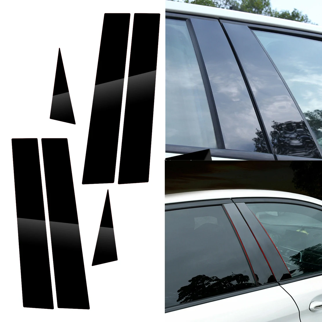 

Декоративный столб для двери автомобиля, 1 комплект, обшивка черного цвета из поликарбоната, подходит для Toyota Sienna 2004, 2005, 2006, 2007, 2008, 2009, 2010