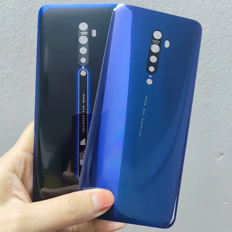 Oppo Reno2 도어 하우징 케이스 용 오리지널 새 백 배터리 커버 Reno 2 PCKM70 PCKT00 PCKM00 CPH1907 용 후면 유리 교체