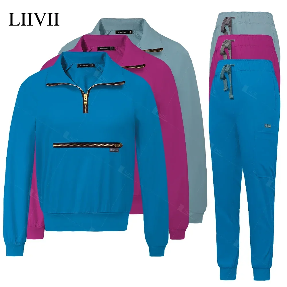 

Long Sleeve Jogger Set Fashion Women Clothing Hospital Surgical Clinical Workwear Medical Uniforms Scrubs Sets Nurse Accessories
