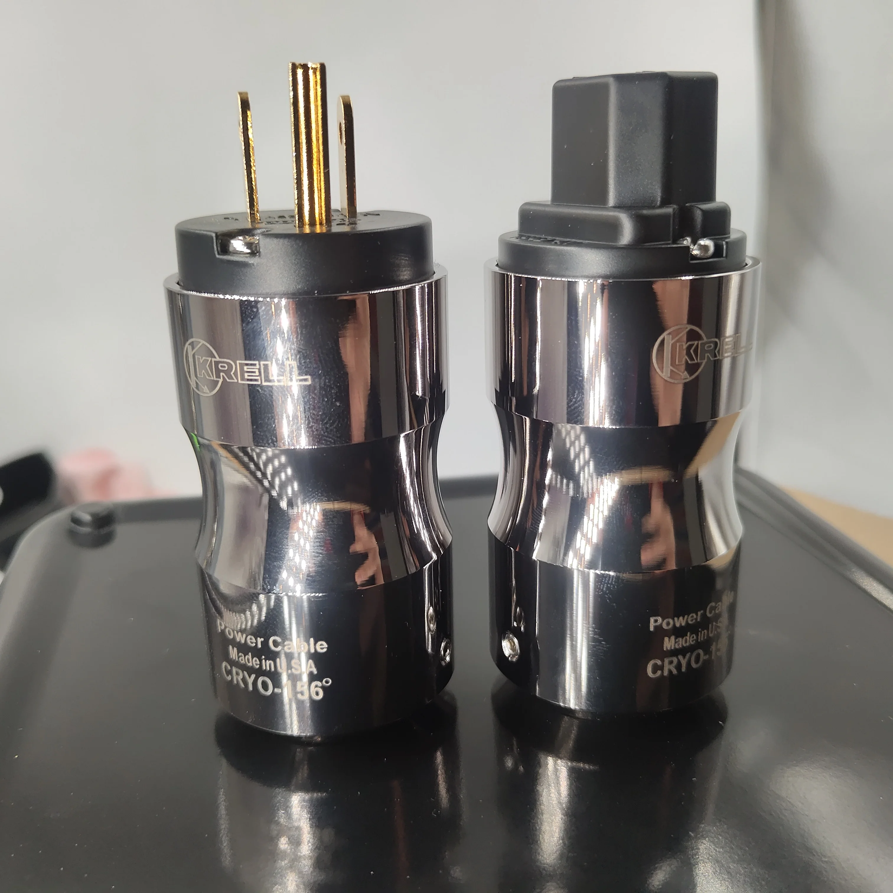 Krell Processo de Congelamento Banhado a Ouro ue Eua Schuko Plugue de Alimentação Conector Cabo de Alimentação Conector Adaptador de Alta Qualidade