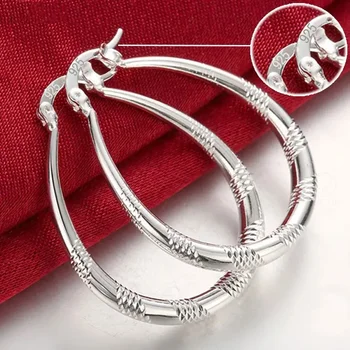fashion wholesale beautiful 925 Sterling silver Earring for women classic charm Jewelry cute lady wedding party 1