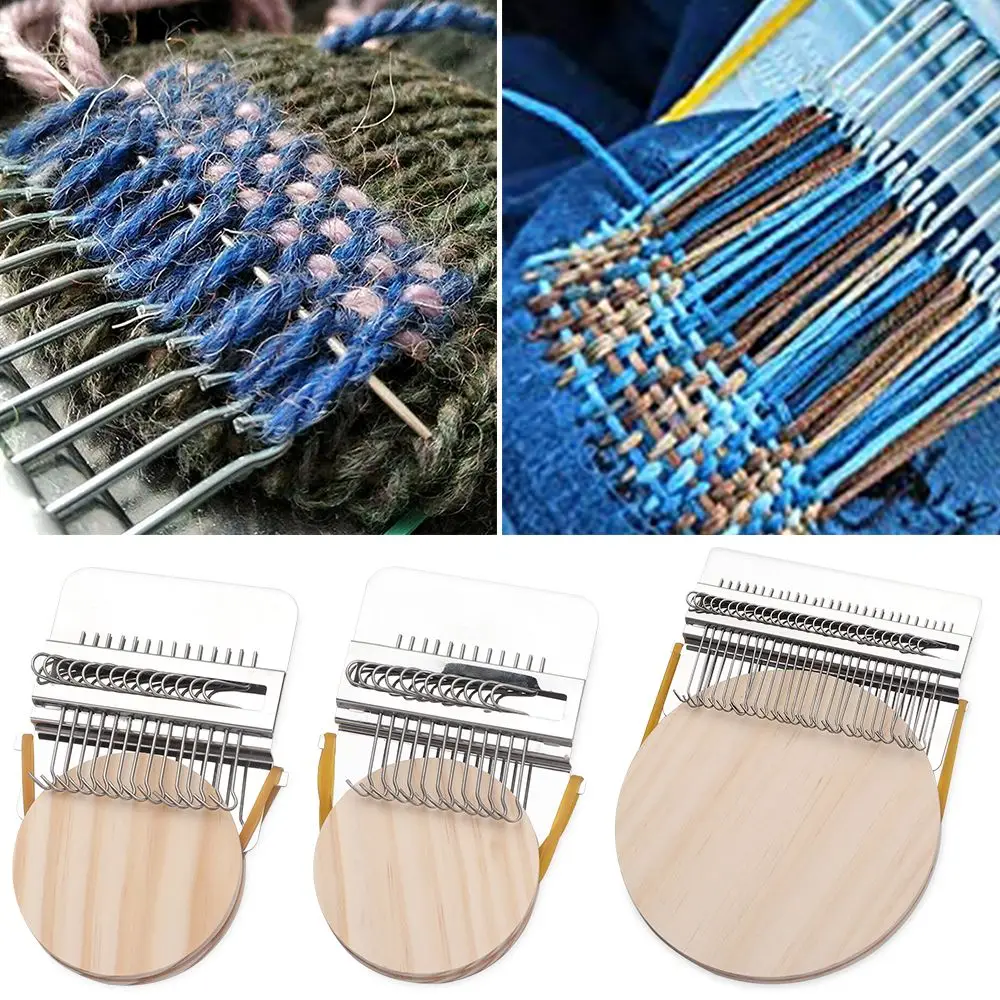 Small Loom Speedweve Type Weave Tool Fun Mending Loom Darning Machine Loom Makes Beautiful Stitching Metal DIY Textile Tools