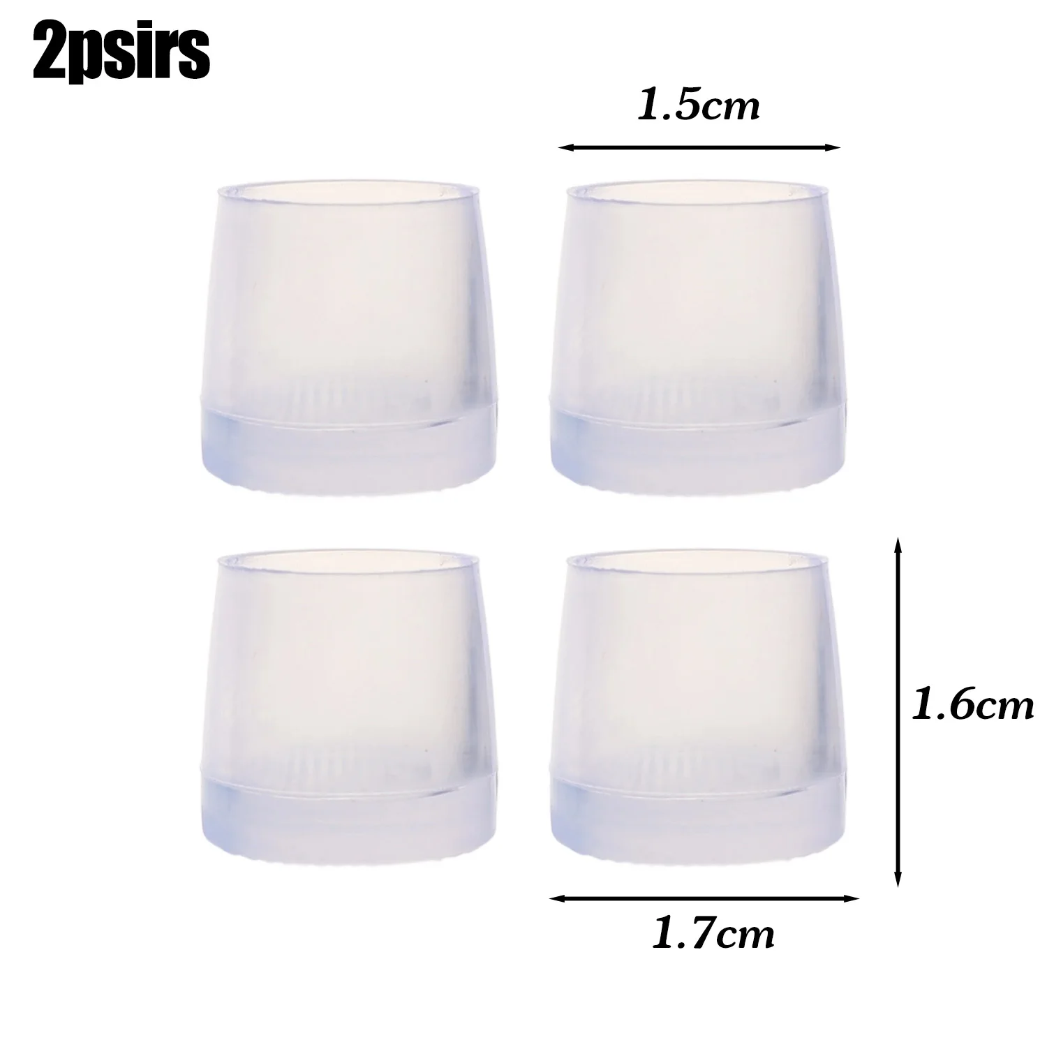TPU Heel Protector Cap - Slip-On Anti-Slip Noise Reduction Cushion, Black/Clear Shoe Accessory