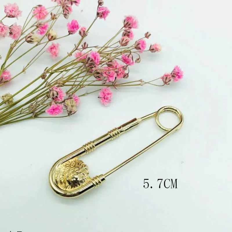 1pc Legierung Doppel Lion Kopf Brosche Pin Mode DIY Sicherheitsnadeln Frauen Taille Schließen Artefakt Männer Anzug Jacke Dekoration schmuck – Detail 10