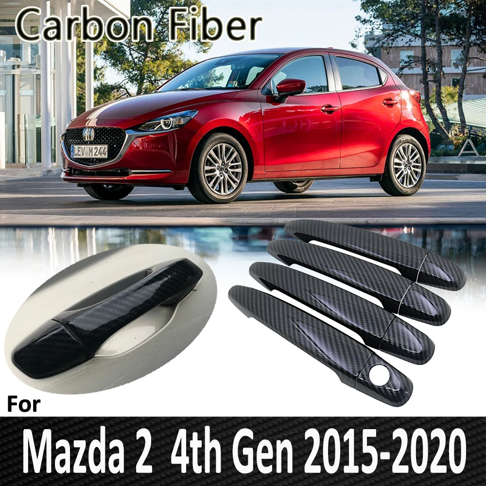 

Наклейка на дверную ручку для Mazda 2 Demio DJ 2015 2016 2017 2018 2019 2020