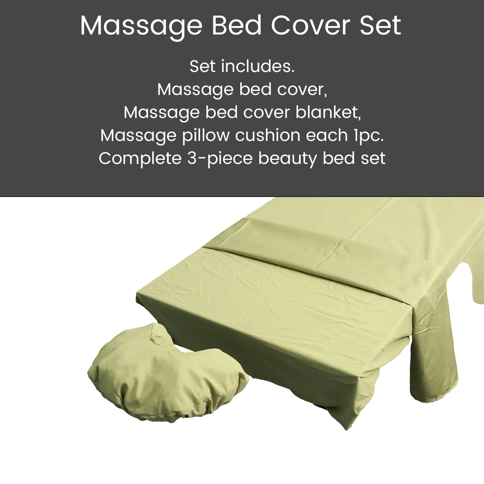 Bed Sheet Spa Massage Breathable Solid Bed Cover Set 3Pcs Chemical Fibre Massage Sheets Table Blankets For Business