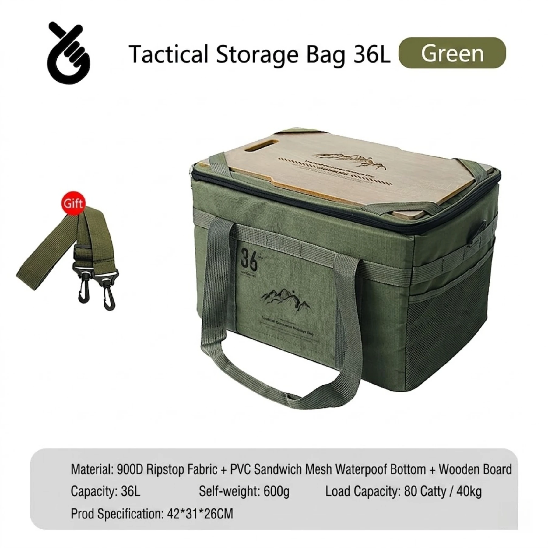 Durable Oxford Fabric Foldable Tool Bag with Spacious Storage and Side Pocket for Camping, Repair, and Construction Tools