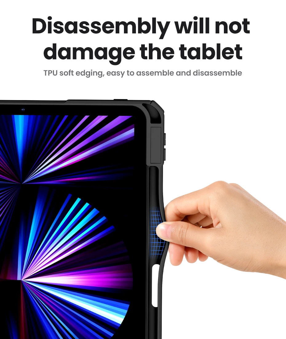 UGREEN-Capa protetora para iPad, Smart Cover com