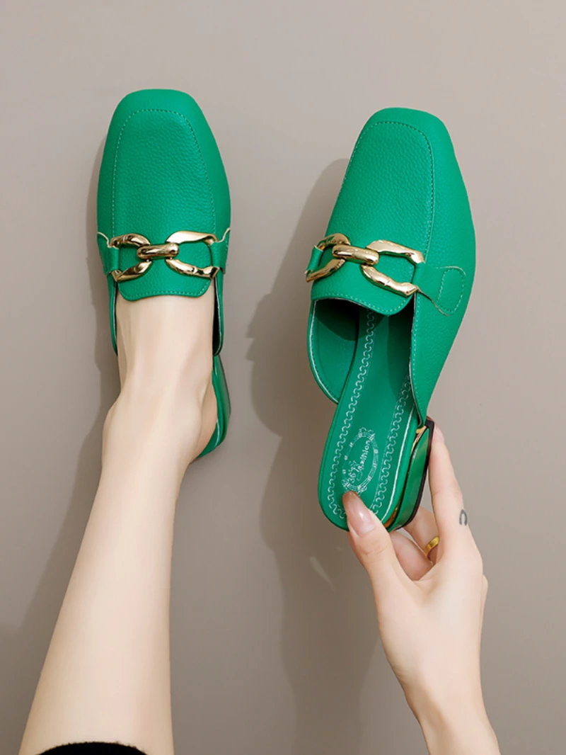 【I AM MARI】Delunin Strap Mule Slippers (7cm) Amazon.com | YDN Women Platform Mules Square Open Toe