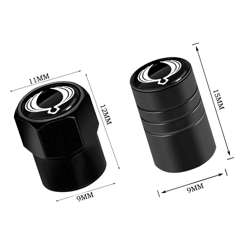 Metal Car Tire Valve Caps Tyre Wheel Stem Air Valve Cover For SsangYong Kyron Rexton G4 2 Tivolan Actyon Korando Musso 4PCS/Set