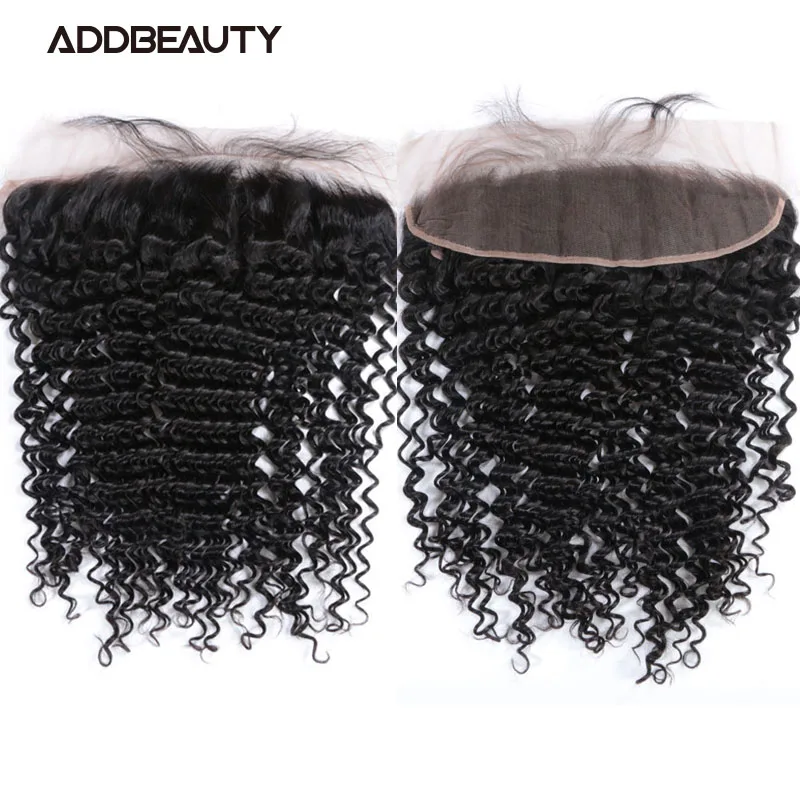 

Deep Wave 4x4 5x5 Lace Closure 13x4 Lace Frontal Addbeauty Brazilian Human Virgin Remy Hair Natural Color Pre-Plucked Hairline