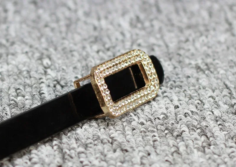 1.2cm Super Thin PU Belts for Girls Summer Lightweight Convenient Belt Children Student Fashionable Belts