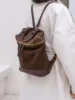 FIRMRANCH Splicing Frosted Cowhide Retro Simple Women's Backpack Anti-Theft Zipper Large Capacity Daily Commuting Pouch Fashion 4