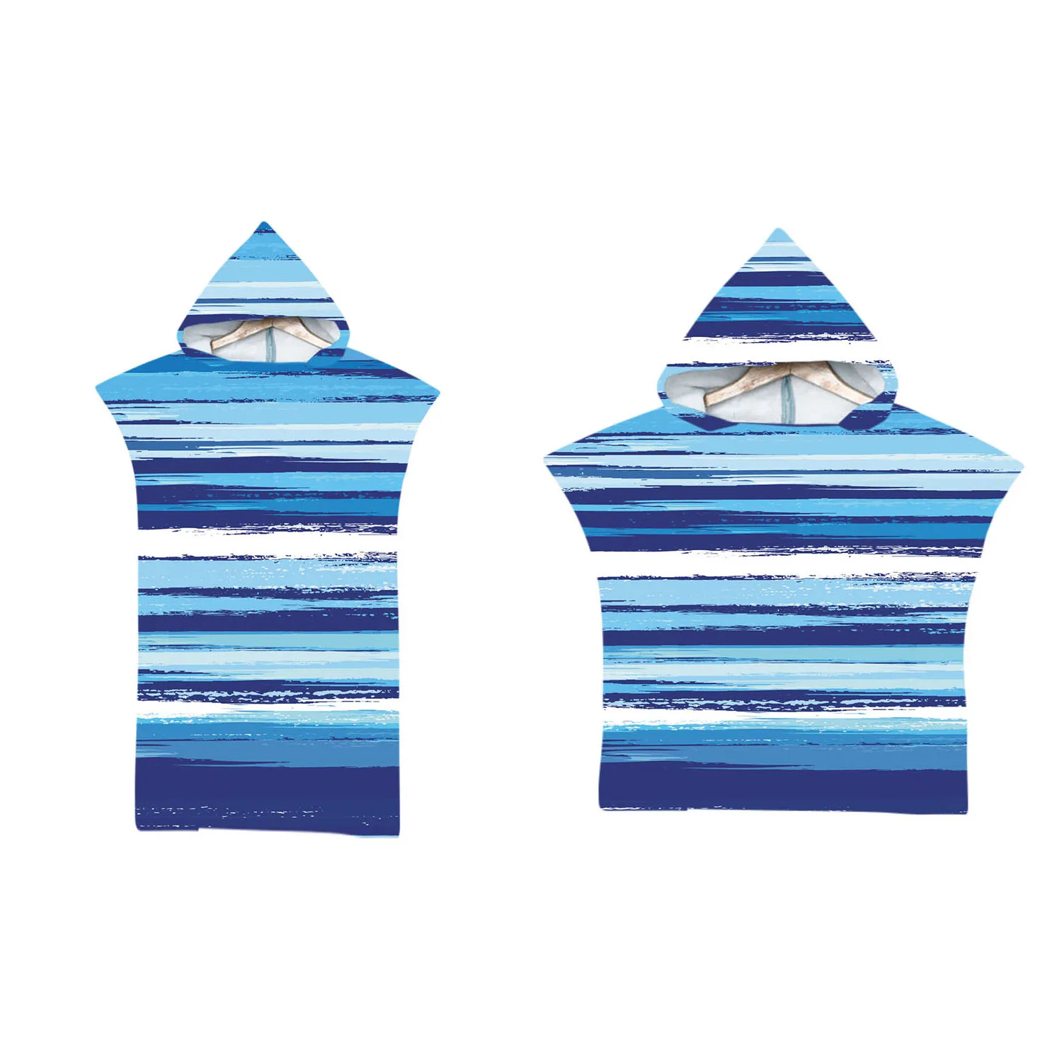 

Nordic Geometric Striped Unisex Adult Kid Child Hooded Towel Poncho Sauna Spa Surf Swim Beach Changing Robe Drop Shipping