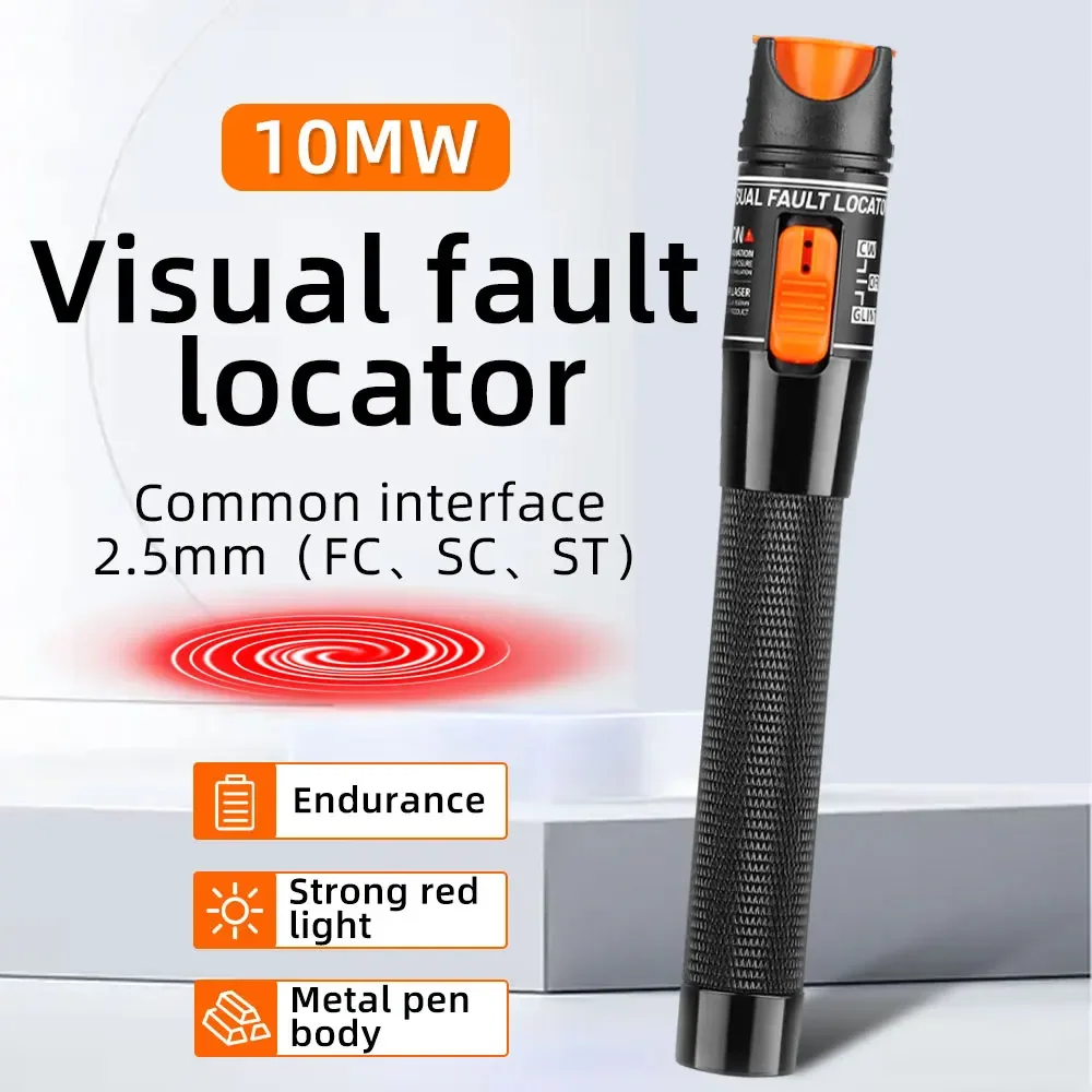 

New Design Red laser pointer 50mW VFL Visual Fault Locator Fiber Optic Cable Tester 50mw Range FC/SC/ST Optic