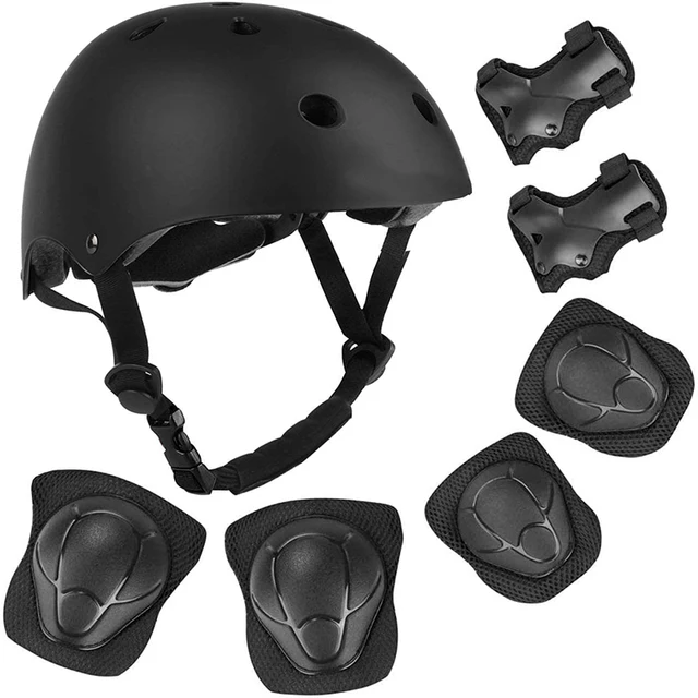 Kids Adjustable Helmet Suitable for Ages 3-14 Years Toddler Sports Protective Gear Set Knee Elbow Wrist Pads for Wheel Sports 1
