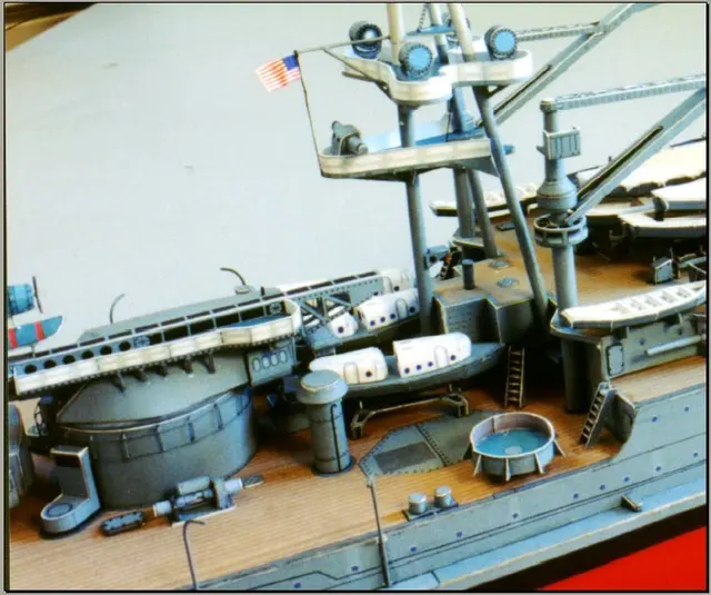 1:250 Paper Model American BB-39 Arizona Battleship Military Fan Gift Manual DIY 5
