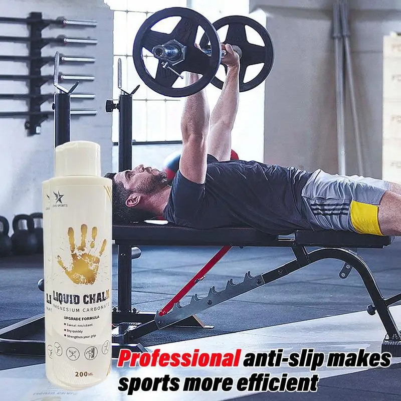 1pcs 50/100/200ml Liquid Chalk Sports Magnesium Powder Fitness Weight Lifting Anti Slip Cream Grip Weight Lifting Climbing Gym