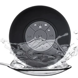 Waterproof Portable Bluetooth Speaker with Easy - Access Controls for Music at Home, Car, or Shower (Black)