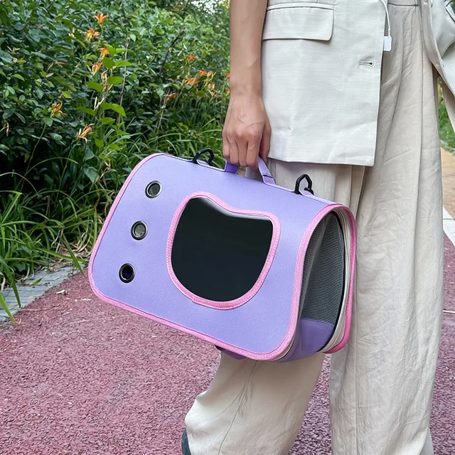 Portable Pet Carrier Bag for Small Dogs Cats Outdoor Foldable Cat Bag Breathable Cat Shoulder Bag Kitten Carrying Bag 5