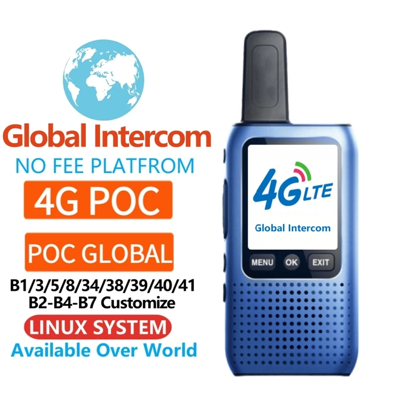 sim card handheld ptt radio walkietalkie mobile two way radio de communication